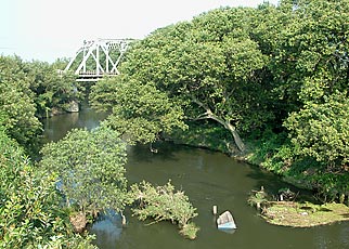 合の川橋の付近